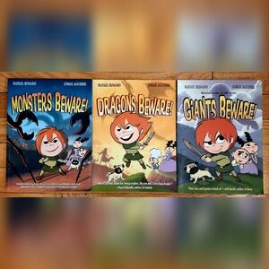 NEW 3 LARGE Graphic Novels MONSTERS BEWARE, DRAGONS BEWARE, GIANTS BEWARE Books